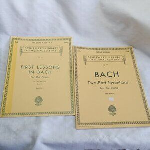 Two Vintage Bach piano study books In good condition